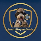 SmartBuyers mascot Rio, a detective dog with magnifying glass